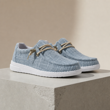 Lightweight Breathable Canvas Slip-On Trainers for Women