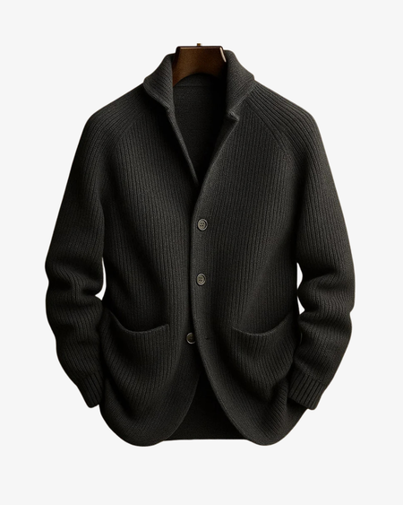 Herren Strickcardigan Mit Knopfleiste Tailliert