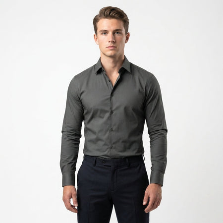 Classic Regular Fit Button-Up Shirt for Work and Weekends