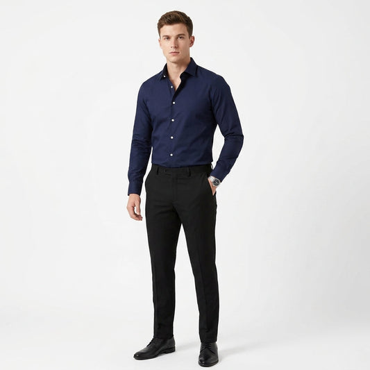 Classic Regular Fit Button-Up Shirt for Work and Weekends