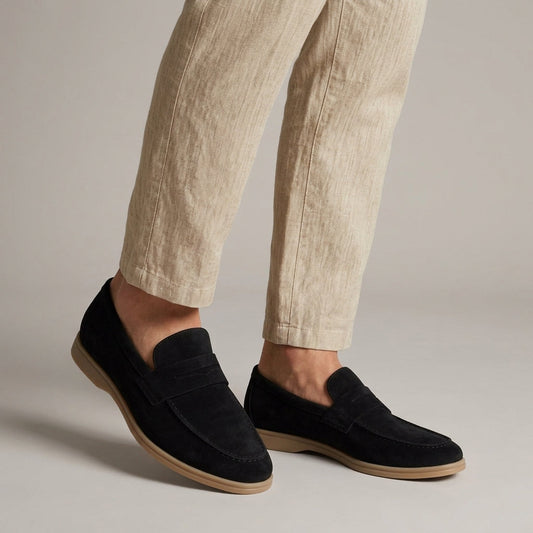 Classic Slip-On Suede Loafers for Men