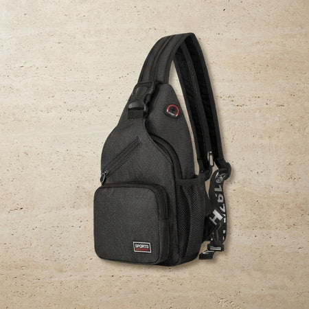 Lightweight Fabric Crossbody Bag With Zip Pockets