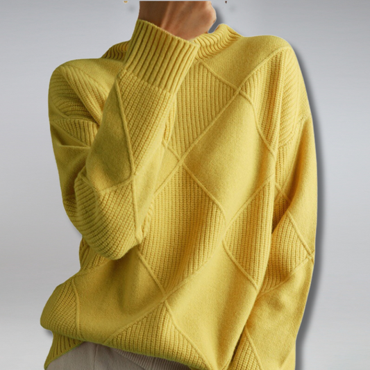 Women's Roll Neck Jumper in Fine Knit