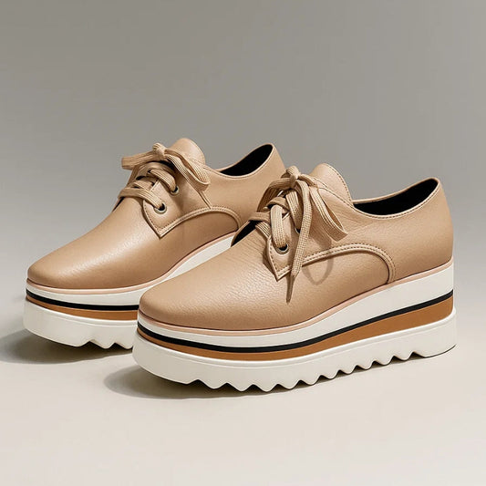 Women's Platform Lace Up Oxford Shoes