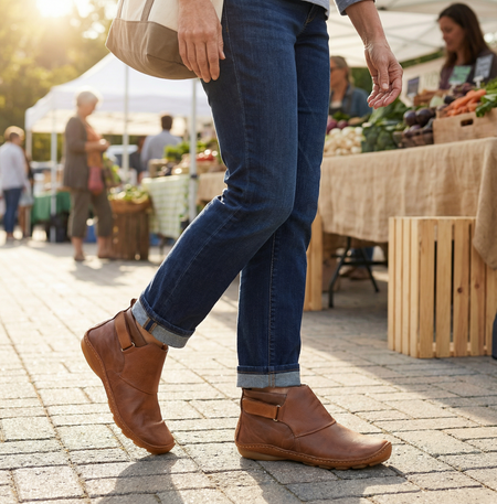 Wide Fit Adjustable Strap Ankle Boots for Women