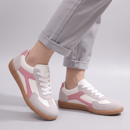 Women's Flat Vintage Trainers with Rubber Outsole