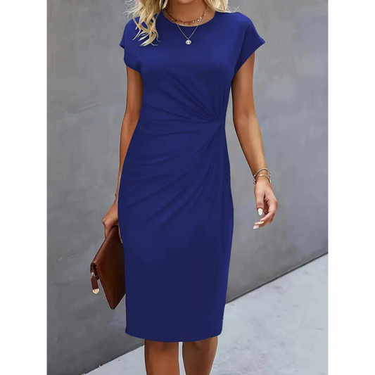 Midi Short-Sleeved Formal Dress for Women