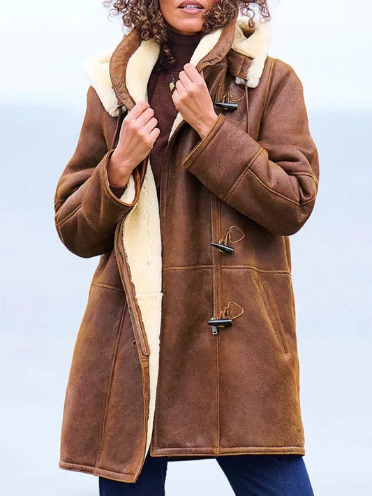 Women's Hooded Coat with Relaxed Fit