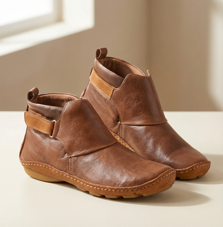 Wide Fit Adjustable Strap Ankle Boots for Women