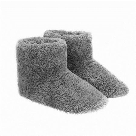 Women's USB Heated Plush Bootie Slippers