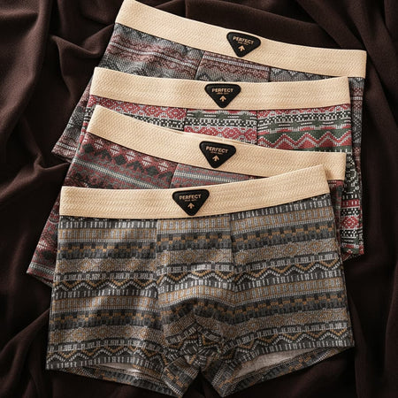Organic Cotton Mesh Panel Boxer Briefs Set