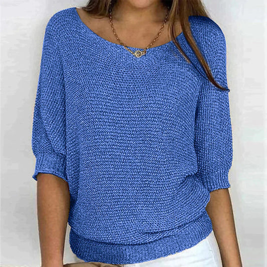 Loose Fit Patterned Knit Sweater
