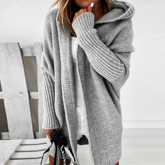 Women's Chunky Knit Open Front Cardigan