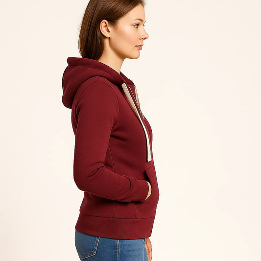 Fitted Women's Zip-Up Hoodie