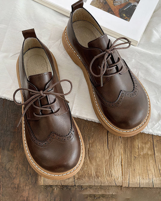 Women's Retro Lace-Up Oxford Shoes
