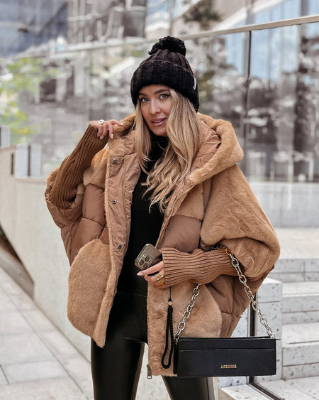 Women's Oversized Hooded Plush Coat