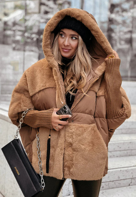 Women's Oversized Hooded Plush Coat