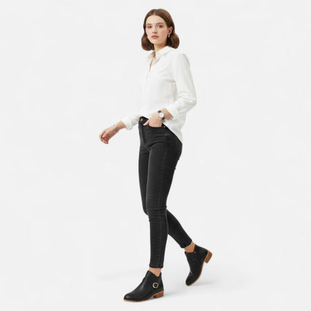 Women's Pointed Toe Buckle Ankle Boots