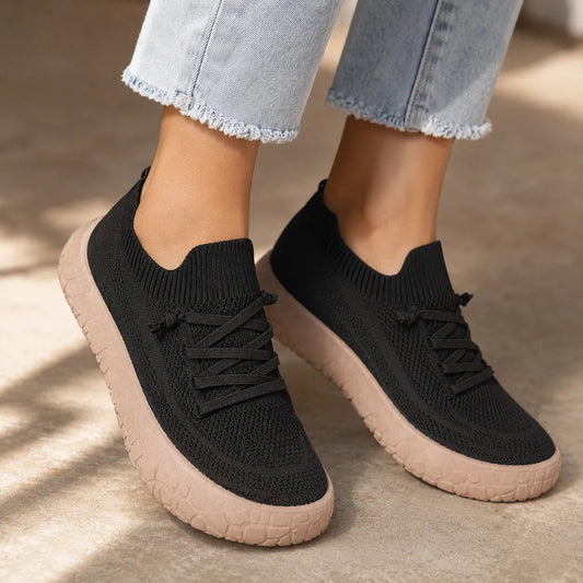 Women's Knit Slip-On Trainers with Chunky Cushioned Sole