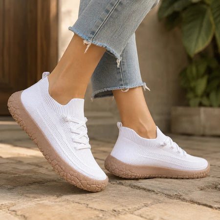 Women's Knit Slip-On Trainers with Chunky Cushioned Sole