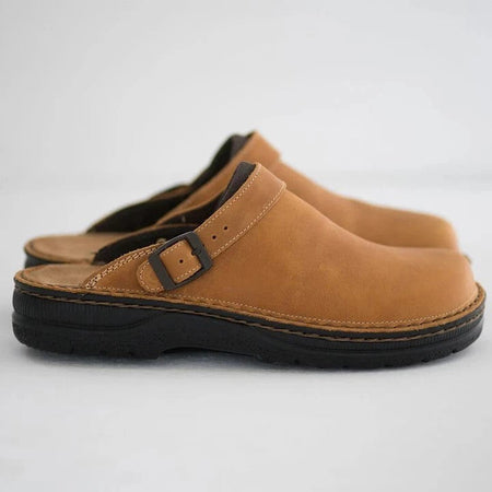 Men's Cushioned Faux Leather Orthopedic Clogs