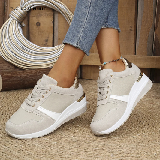 Women's Hidden Wedge Lace-Up Platform Trainers