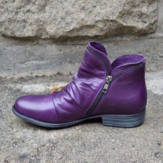 Women's Wide Fit Orthopedic Gel Sole Low Heel Boots