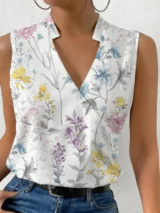 Casual V-Neck Summer Top for Women
