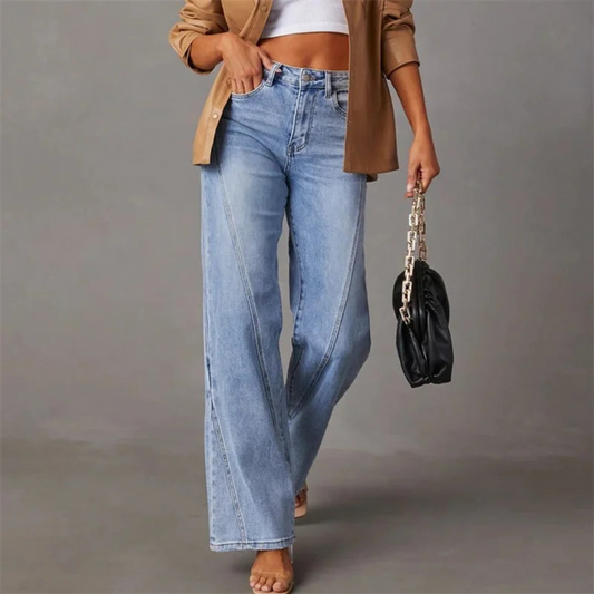 Zoe - High-Waisted Wide-Leg Denim Jeans