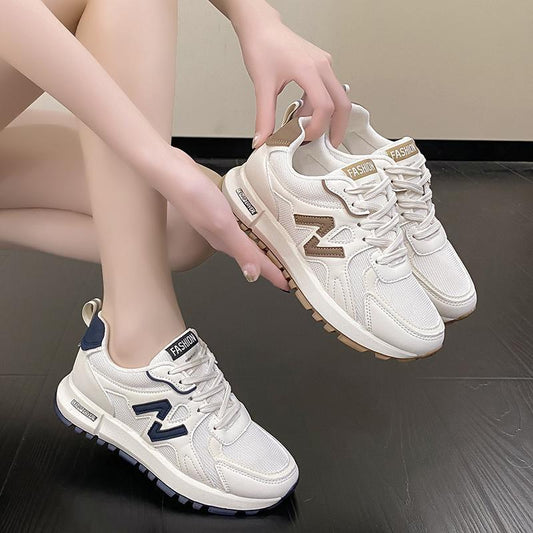 Women's Chunky Mesh Lace Up Trainers