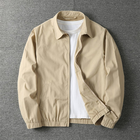 Men's Lightweight Cotton Blend Zip Jacket