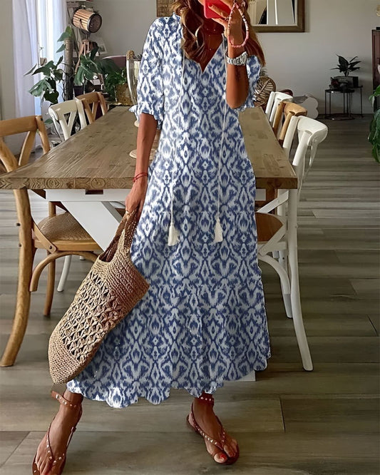 Bohemian Tassel Detail Relaxed Fit Cover Dress