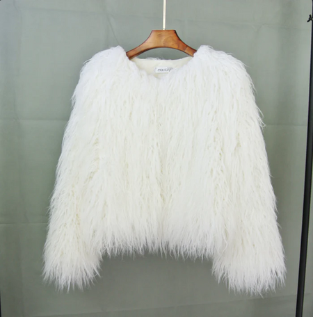 Women's Fluffy Textured Relaxed Winter Jacket