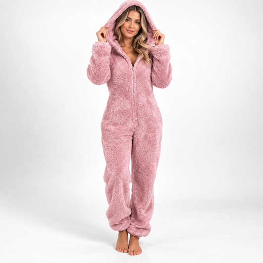 Women's Zip Up Fleece Onesie for Cosy Evenings