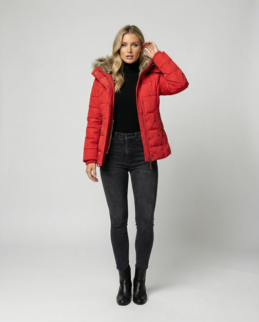 Women's Warm Lined Hooded Winter Parka