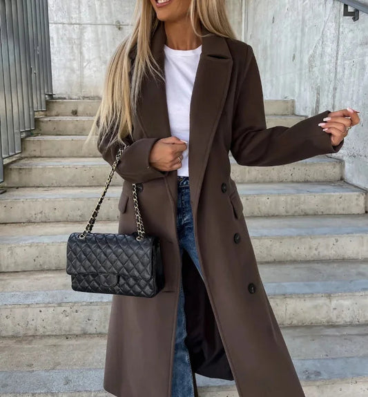 Chic Long Trench Coat for Women