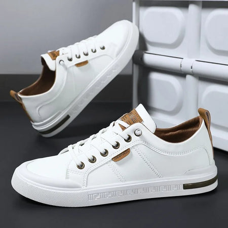 Men's Contrast Panel Lace-Up Casual Sneakers