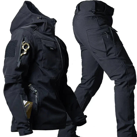 Men's Waterproof Thermal Suit with Multiple Pockets