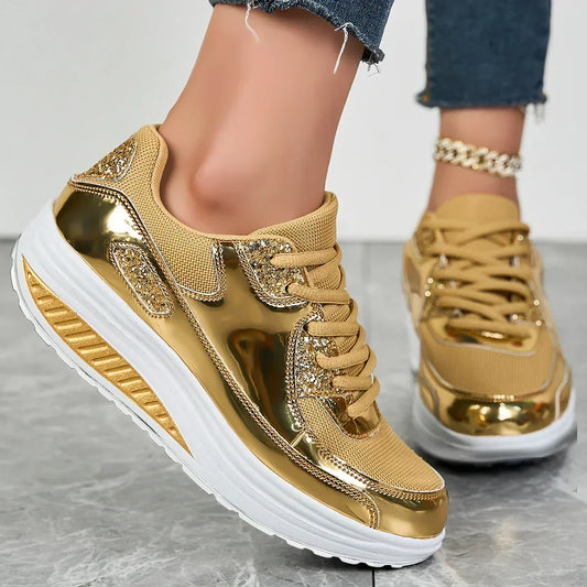 Women's Geometric Panel Orthopedic Walking Trainers