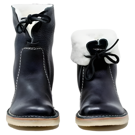 Warm Lined Fold Over Cuff Ankle Boots
