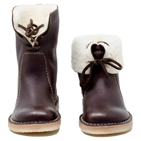 Warm Lined Fold Over Cuff Ankle Boots
