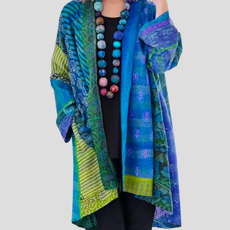 Women's Ribbed Knit Open Cardigan with Front Pockets