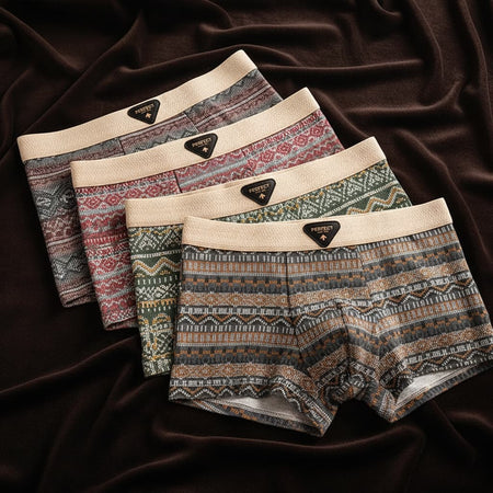 Organic Cotton Mesh Panel Boxer Briefs Set