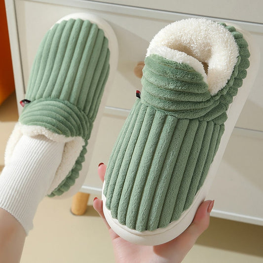 Cosy Plush Lined Closed Back House Slippers