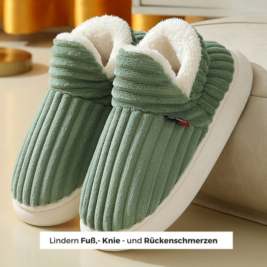 Cosy Plush Lined Closed Back House Slippers