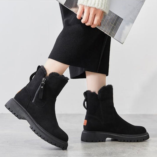 Women's Waterproof Plush Lined Winter Ankle Boots
