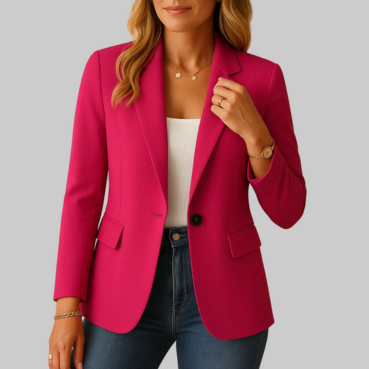 Tailored Stretch Blazer with Single Button