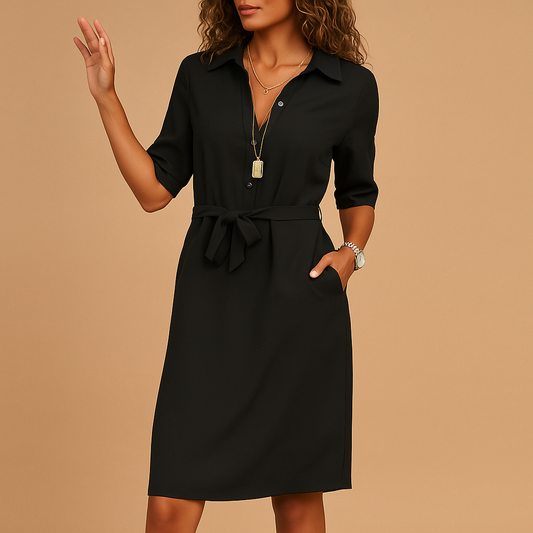 Flattering Women's Midi Dress for Work and Evening