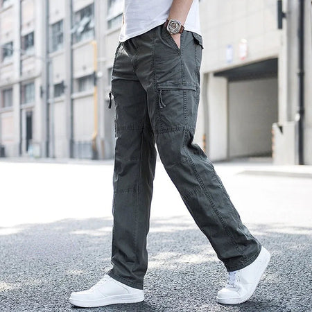 Men's Stretch Cotton Utility Cargo Trousers