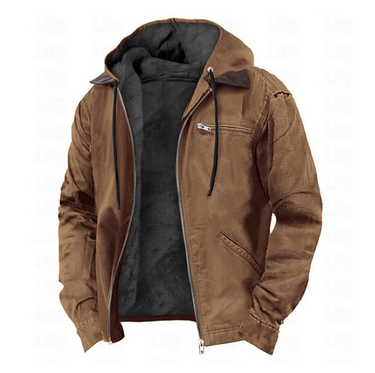 Hooded Full-Zip Jacket With Lined Interior